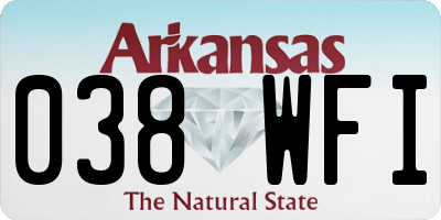 AR license plate 038WFI
