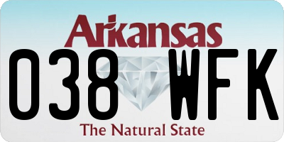 AR license plate 038WFK