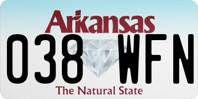 AR license plate 038WFN