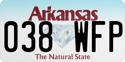 AR license plate 038WFP