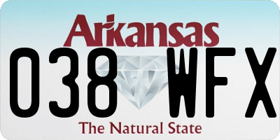 AR license plate 038WFX