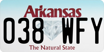 AR license plate 038WFY