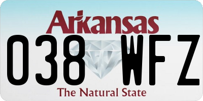 AR license plate 038WFZ