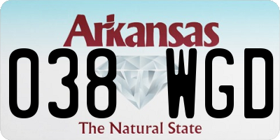 AR license plate 038WGD