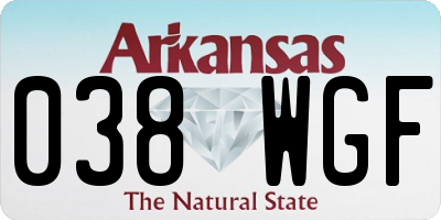 AR license plate 038WGF