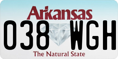 AR license plate 038WGH