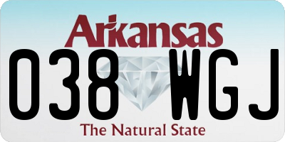 AR license plate 038WGJ