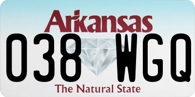 AR license plate 038WGQ