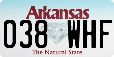 AR license plate 038WHF