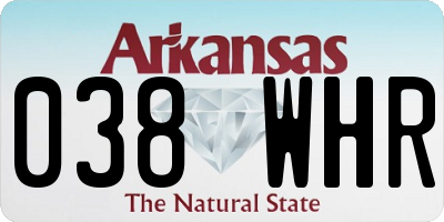 AR license plate 038WHR