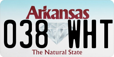 AR license plate 038WHT