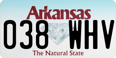 AR license plate 038WHV