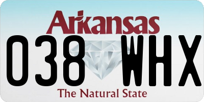 AR license plate 038WHX