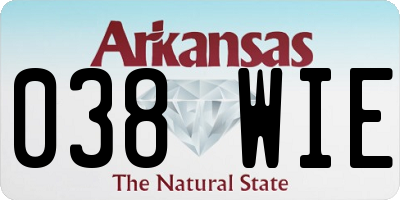 AR license plate 038WIE