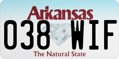 AR license plate 038WIF