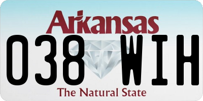 AR license plate 038WIH