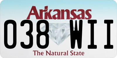 AR license plate 038WII