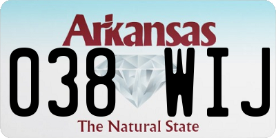 AR license plate 038WIJ