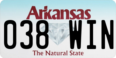 AR license plate 038WIN