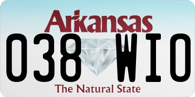 AR license plate 038WIO