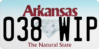 AR license plate 038WIP