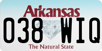 AR license plate 038WIQ