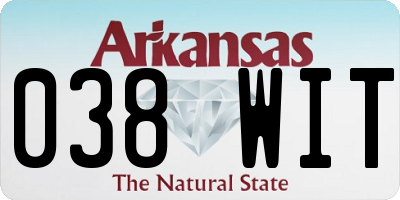 AR license plate 038WIT