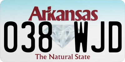 AR license plate 038WJD