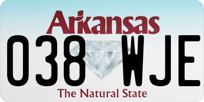 AR license plate 038WJE