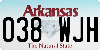 AR license plate 038WJH