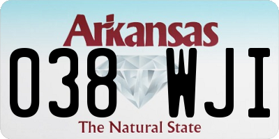 AR license plate 038WJI