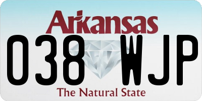 AR license plate 038WJP