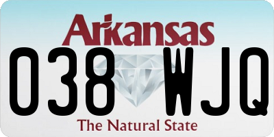 AR license plate 038WJQ