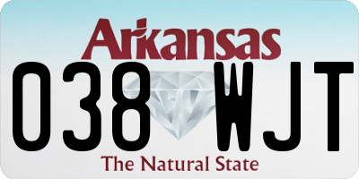 AR license plate 038WJT