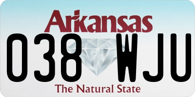AR license plate 038WJU