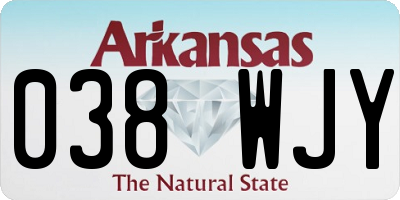 AR license plate 038WJY