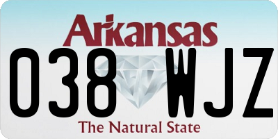 AR license plate 038WJZ
