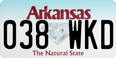 AR license plate 038WKD