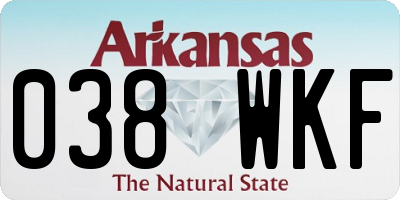 AR license plate 038WKF
