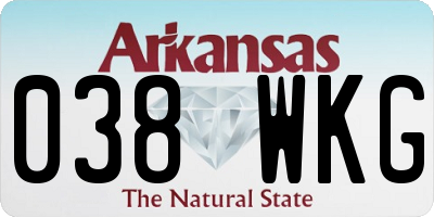 AR license plate 038WKG