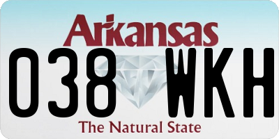 AR license plate 038WKH