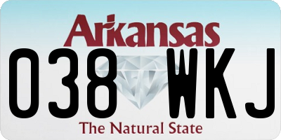 AR license plate 038WKJ