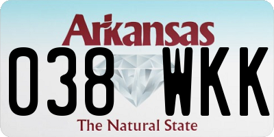AR license plate 038WKK
