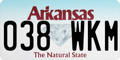 AR license plate 038WKM