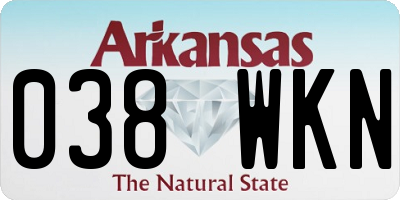 AR license plate 038WKN