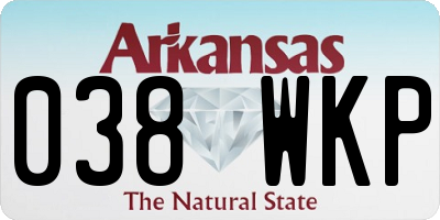 AR license plate 038WKP