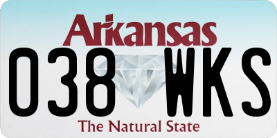 AR license plate 038WKS