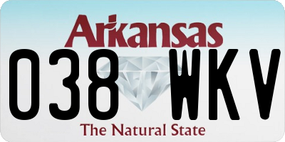 AR license plate 038WKV