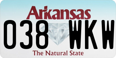 AR license plate 038WKW