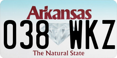 AR license plate 038WKZ